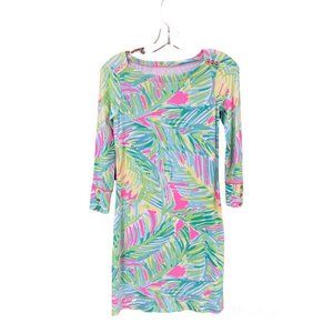 Lilly Pulitzer Extra Extra Small XXS Summer Dress Tropical Print Stretch…